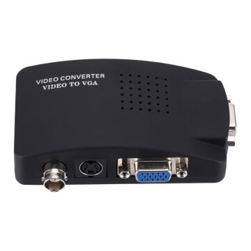 Powermaster PM-983 BNC S-Video VGA'dan VGA'ya Görüntü Dönüştürücü 1080P Destekli