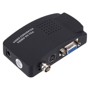 Powermaster PM-983 BNC S-Video VGA'dan VGA'ya Görüntü Dönüştürücü 1080P Destekli