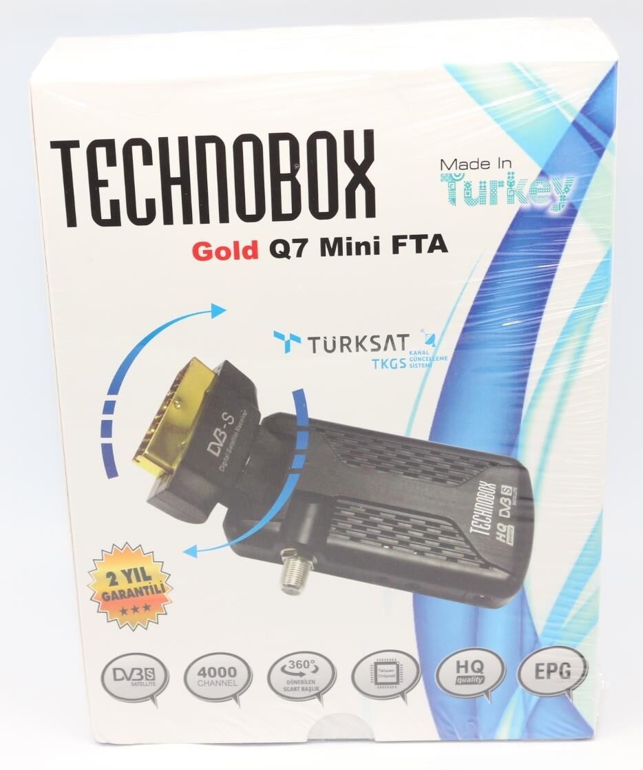 Technobox Gold Q7 Mini Scart Tipi Uydu Alıcı Tkgs li