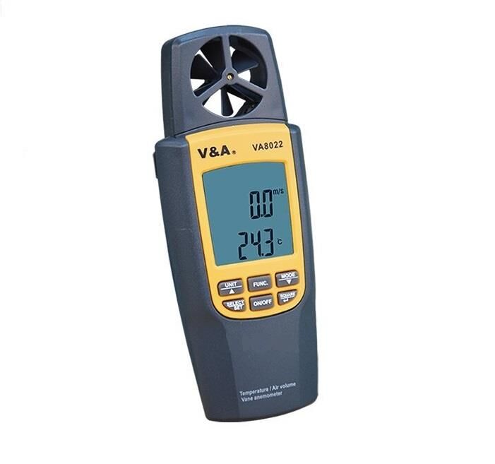V&A 8022 Dijital Anemometre Rüzgar Hızı, Hava Debisi ve Sıcaklık Ölçer