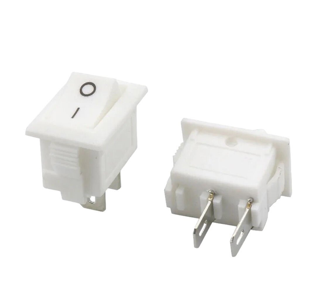 IC-120B Mini Işıksız On-Off 2P Anahtar Beyaz