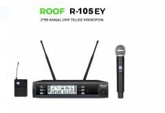 Roof R-105EY 2x99 Kanal UHF 1 El 1 Yaka Telsiz Mikrofon