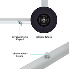 Weko 32 - 80'' Alüminyum Vakumlu Tv Panel Ekran Taşıyıcısı