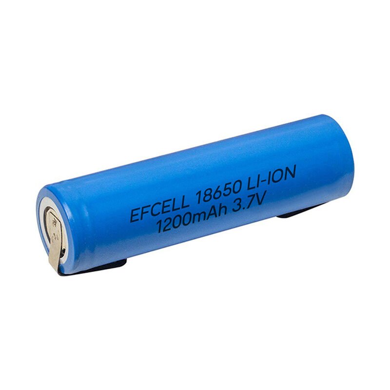 Efcell 18650 3.7 Volt 1200 mAh Başlıksız Puntalı Mavi Lityum Li-iOn Pil