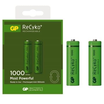 Gp Recyko 950 Mah R03 AAA Şarjlı 2'li Pil