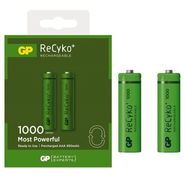 Gp Recyko 950 Mah R03 AAA Şarjlı 2'li Pil