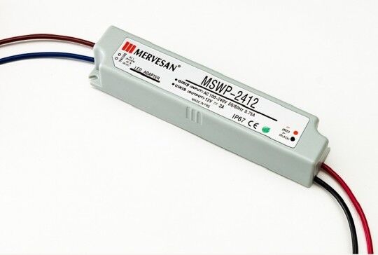 MTWP-24-12 12V 2A (IP67) Sabit Voltaj AC/DC Adaptör - MSWP-24-12