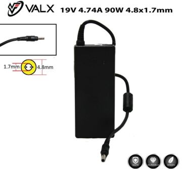 Valx 19V 4.74A 90W Notebook Adaptörü 4.8x1.7mm Hp Uç