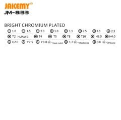 Jakemy JM-8133 Tornavida Seti 45mm 23 Parça
