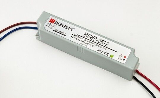 MTWP-36-12 12V 3A (IP67) Sabit Voltaj AC/DC Adaptör - MSWP-36-12