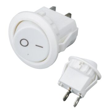 IC-133A Yuvarlak Işıksız On-Off Anahtar 2P (10'lu Paket)