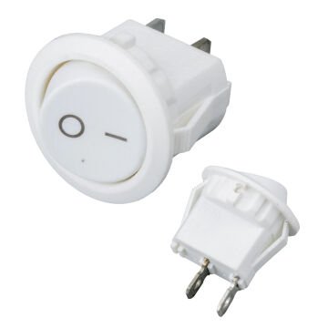 IC-133A Yuvarlak Işıksız On-Off Anahtar 2P (10'lu Paket)