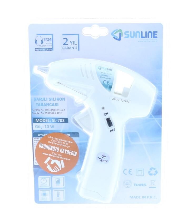 Sunline SL-703 Pilli Silikon Tabancası 10W 4 Adet AA Pil İle Çalışır