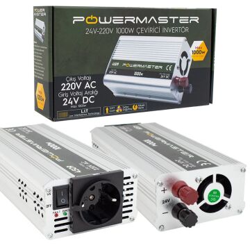 PowerMaster PM-4509 24 Volt - 1000 Watt Modifiye Sinüs İnverter İnvertör