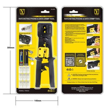 YesKit YK-376Z RJ11-RJ12 Açık Uçlu EZ RJ45 Soket Sıkma Pensesi