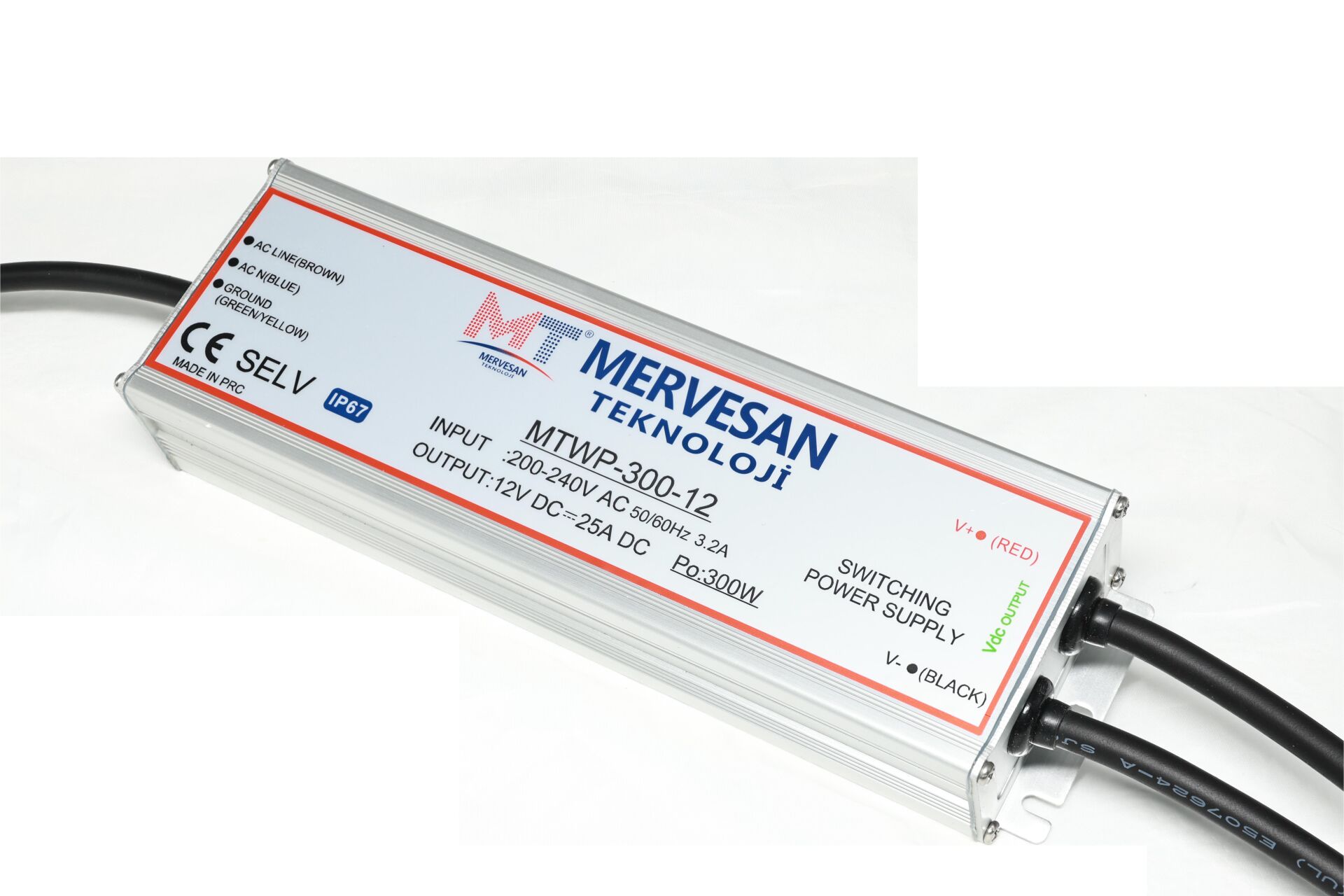 MTWP-400-12 12V 33A (IP67) AC/DC Sabit Voltaj Adaptör -MSWP-400-12