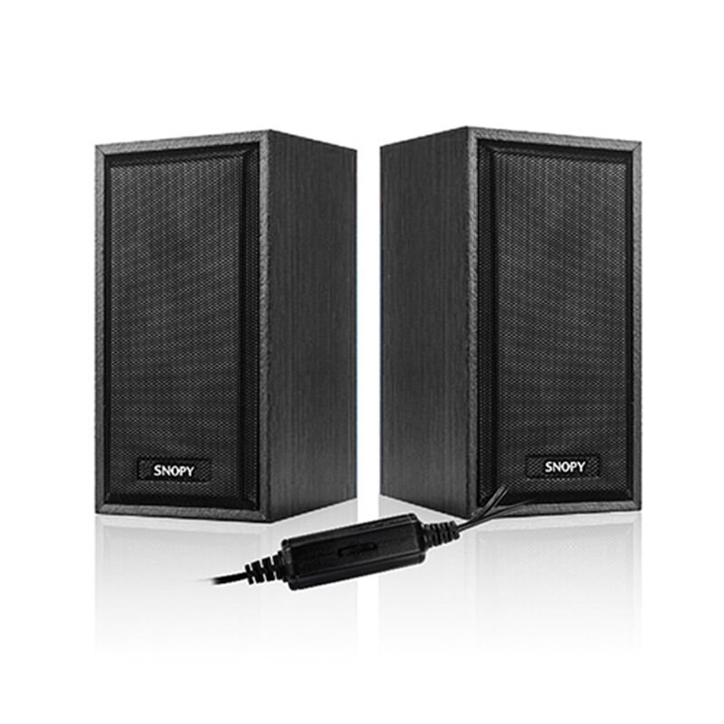 SNOPY SN-385 USB 2.0 80DB 2 X 3 WATT 1+1 USB AHŞAP/SİYAH HOPARLÖR