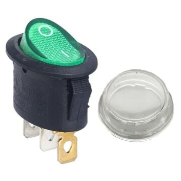 IC-134A Yuvarlak Işıklı Su Geçirmez Kılıflı 3P On-Off Anahtar (10'lu Paket)