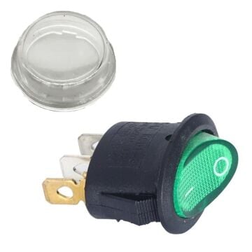 IC-134A Yuvarlak Işıklı Su Geçirmez Kılıflı 3P On-Off Anahtar (10'lu Paket)