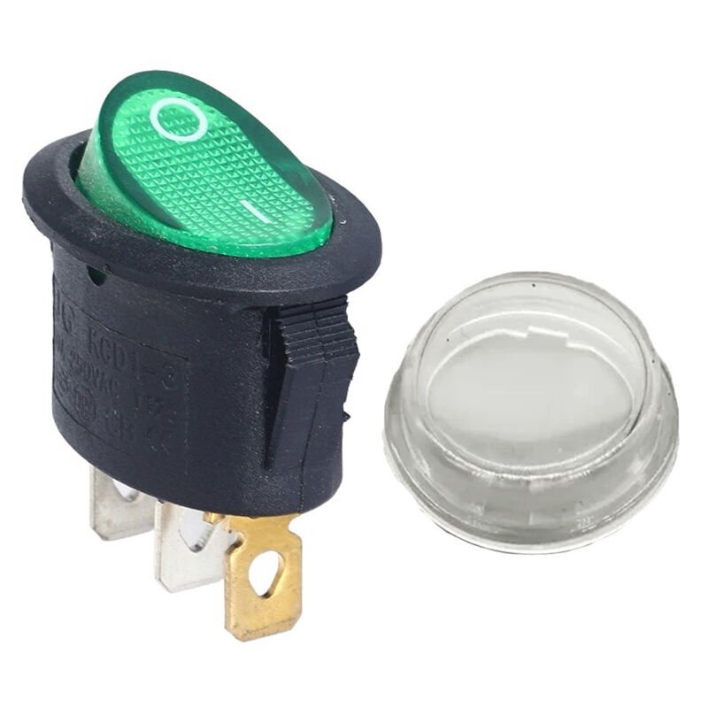IC-134A Yuvarlak Işıklı Su Geçirmez Kılıflı 3P On-Off Anahtar