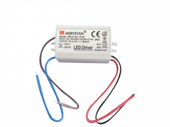 MTD-350 2-12 Volt 350 mA Led Driver Sürücü (MSLD-350)