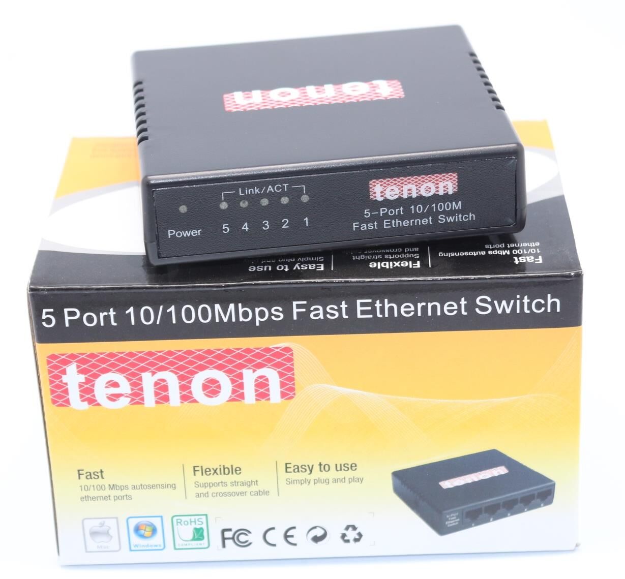 Tenon 5 Port 10/100Mbps Ethernet Switch