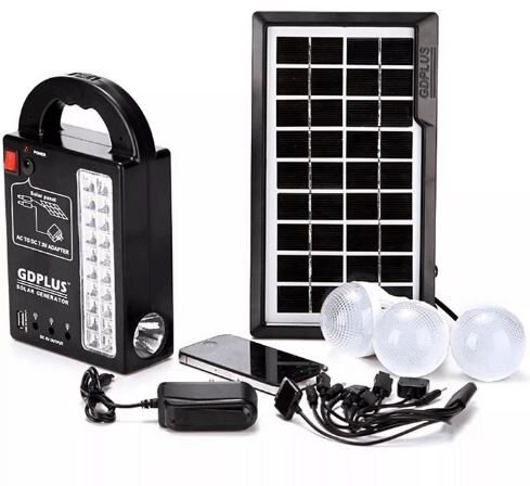 Powermaster GD-999 Lamba + Powerbank + Işıldak Solar Aydınlatma Seti
