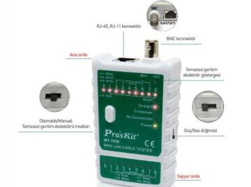Proskit Mt-7058 Mini Lan Kablo Tester
