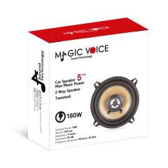MagicVoice MV-861 13 Cm 180 Watt Çift Yollu Tweeterlı Tekli Oto Hoparlör