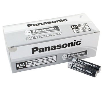 Panasonic R03UE/2S Manganez AAA İnce Kalem Pil (60'lı Paket)