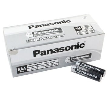 Panasonic R03UE/2S Manganez AAA İnce Kalem Pil (60'lı Paket)