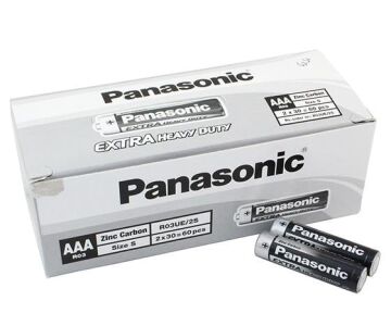 Panasonic R03UE/2S Manganez AAA İnce Kalem Pil (60'lı Paket)