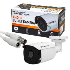 POWERMASTER 3.6 MM 18 LED AHD BEYAZ 65Lİ KÜÇÜK PLASTİK KASA BULLET KAMERA