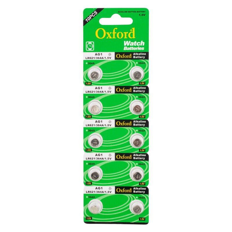 OXFORD AG1 LR621 ALKALİN SAAT PİLİ (5X10'LU PAKET)