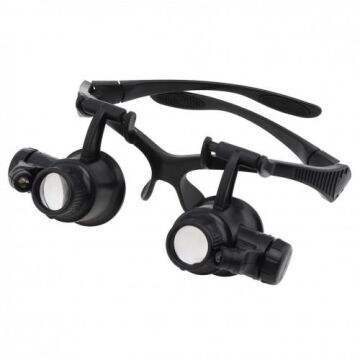 Nikula Tamirci İçin Led Işıklı Gözlük Tipi Büyüteç 10x 15x 20x 25x