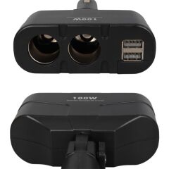 Olesson 1652 12-24V Çift USB Girişli 100W 2'li Araç Çakmak Çoklayıcı