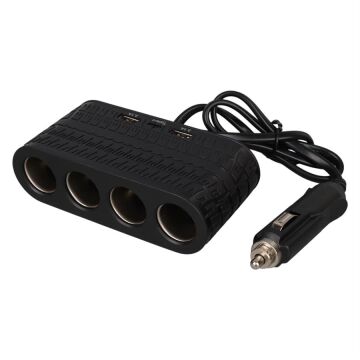 Olesson 1654 12-24V Çift USB - TYPE-C 120W 80cm Kablolu 4'LÜ Araç Çakmak Çoklayıcı