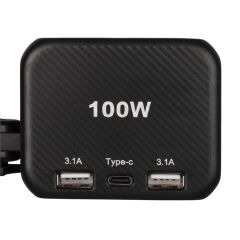 Olesson 1655 12-24V TYPE-C + Çift USB-A Girişli 100W 2'li Araç Çakmak Çoklayıcı