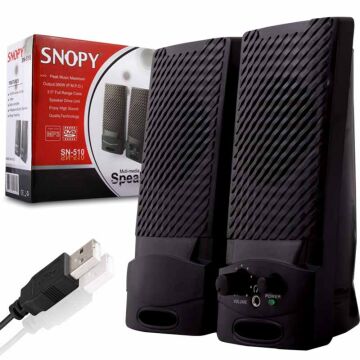 Snopy SN-510 2.0 USB Siyah Speaker Hoparlör