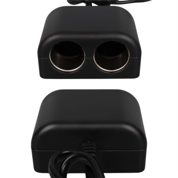 Olesson 1641 12-24V Tek USB Girişli 120W 80cm Kablolu Dijital Voltaj Ekranlı 2'li Araç Çakmak Çoklayıcı