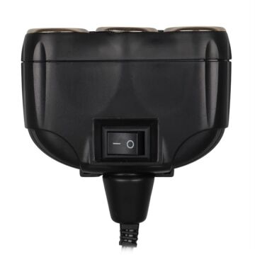 Olesson 1634 12-24V Tek USB Girişli 120W 80cm Kablolu Dijital Voltaj Ekranlı 3'lü Araç Çakmak Çoklayıcı