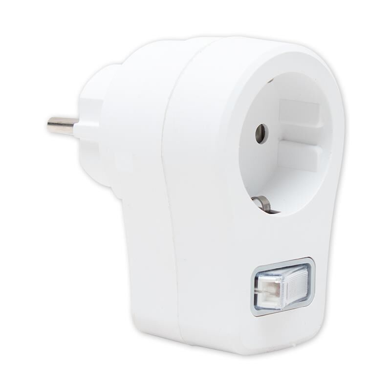 PowerMaster PM-16816 Anahtarlı Akım Korumalı Tekli Priz 10 Amper - 2510 Watt Tekli Beyaz
