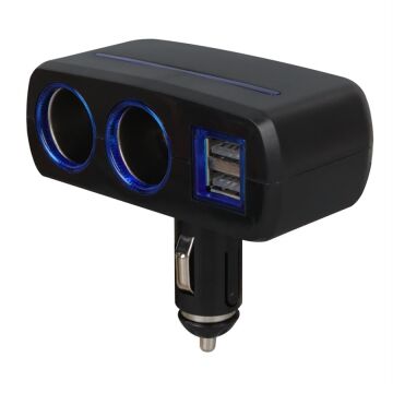 Olesson 1637 12-24V Çift USB Girişli 120W 2'li Araç Çakmak Çoklayıcı