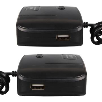 Olesson 1635 12-24V Çift USB Girişli 100W 70 CM Kablolu 3'LÜ Araç Çakmak Çoklayıcı 100x66x40mm