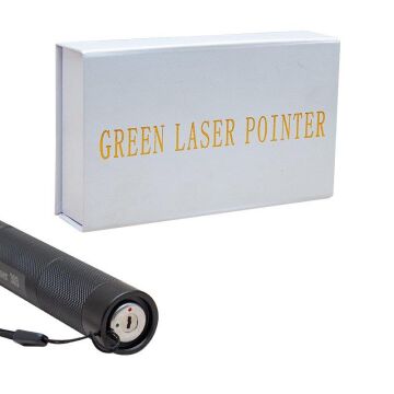 PowerMaster OM-120118650 Pilli Şarjlı Anahtar Emniyetli Yeşil Lazer Pointer (50 KM)