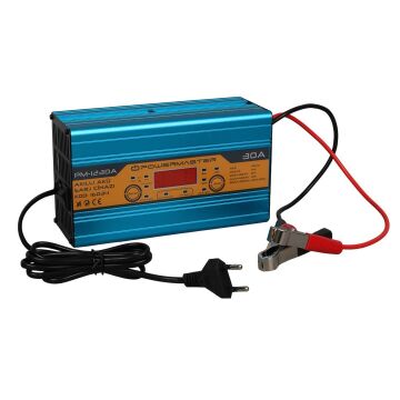 Powermaster PM-1230A 12 Volt 30 Amper LCD Ekranlı Akıllı Akü Şarj Cihazı