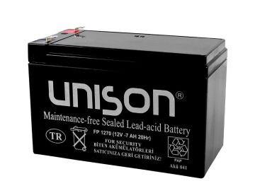 Unison 12v 7a Kuru Bakımsız Akü