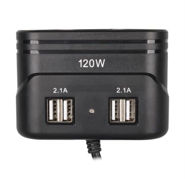 Olesson 1678 12-24V 4 USB Girişli 120W 80cm Kablolu 3'lü Araç Çakmak Çoklayıcı