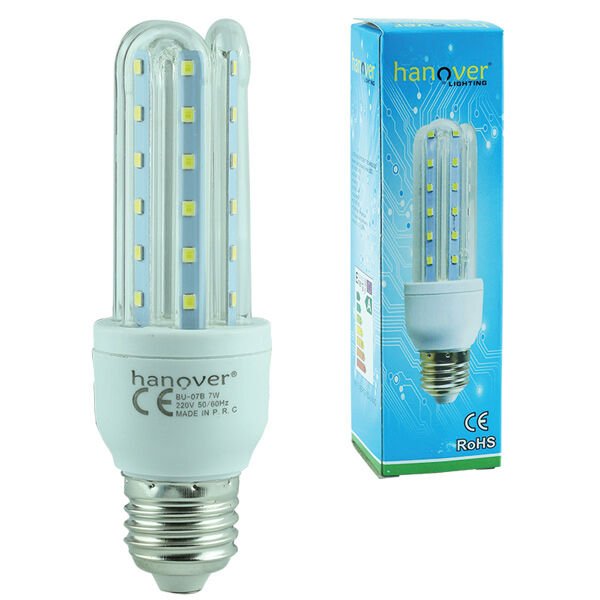 HANOVER BU-07B E27 7W 6500K BEYAZ LED MISIR AMPÜL (10'LU PAKET)