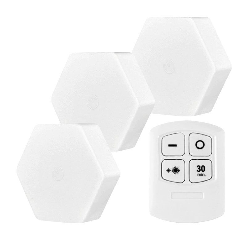 Powermaster MX-359 Üçlü Altıgen Kumandalı Pilli Dokunmatik Tezgah Altı LED Aydınlatma